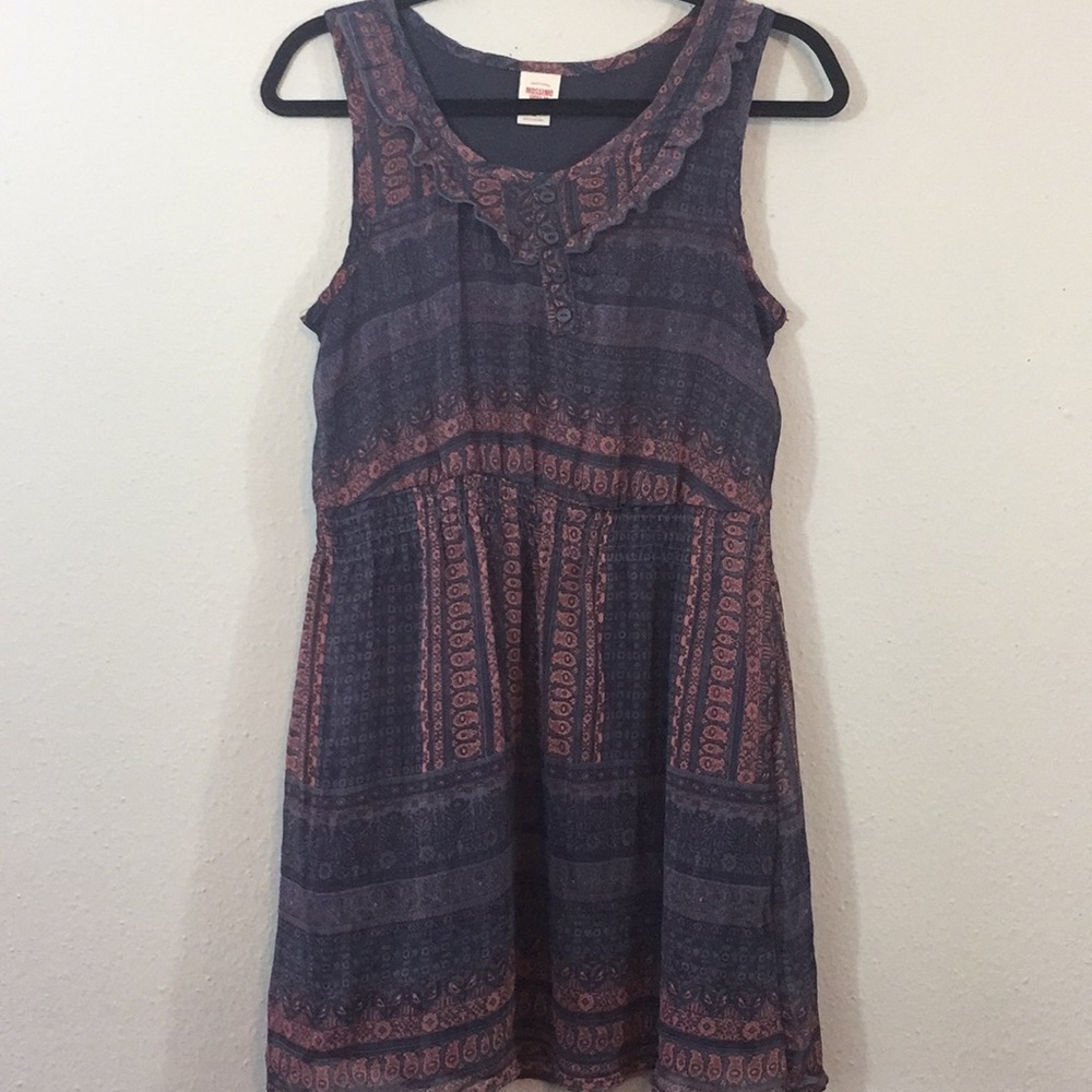 Mossimo Chiffon Sleeves Boho Style Dress- Size M